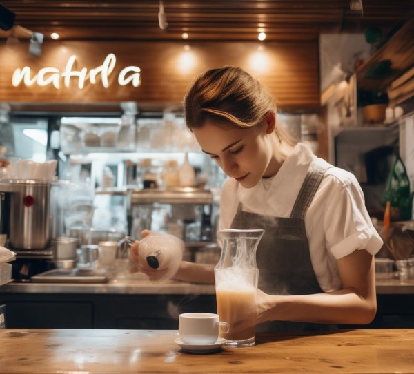 万达一点点奶茶店服务员，专业与温度